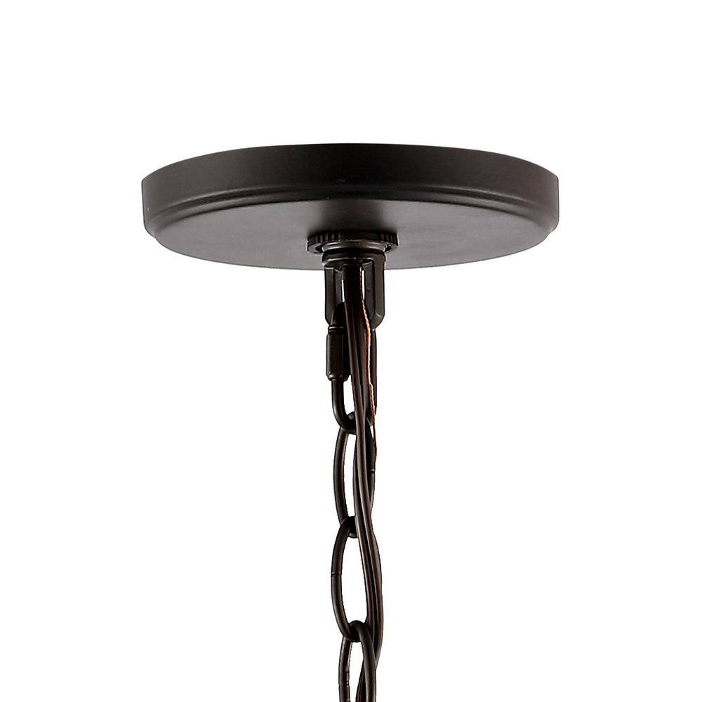 Bee 13.5" Oil Rubbed Bronze Hexagon Glass LED Pendant Light
