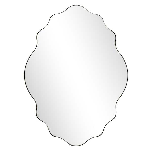 Mirrorize Canada 22 in. W x 30 in. H Scalloped Mirror with Deep Frame