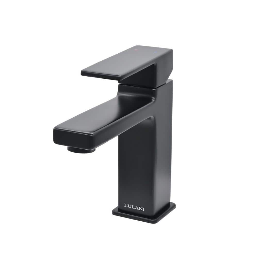 Lulani Capri Elegant Matte Black Brass Single Hole Bathroom Faucet