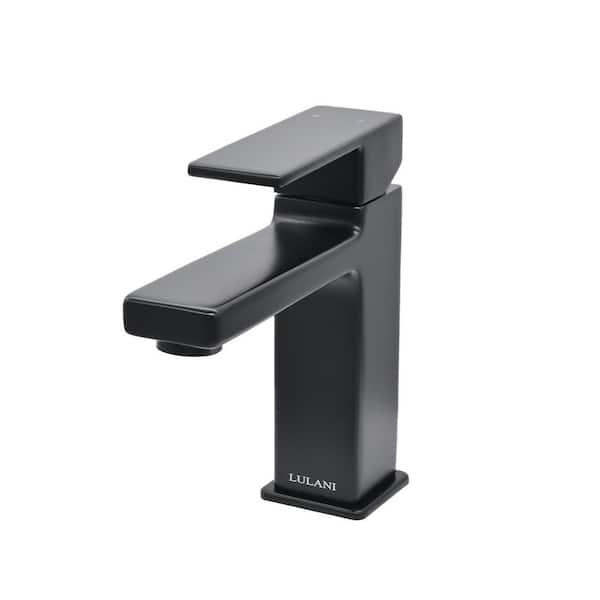 Lulani Capri Single Hole Single-Handle Bathroom Faucet in Matte Black finish