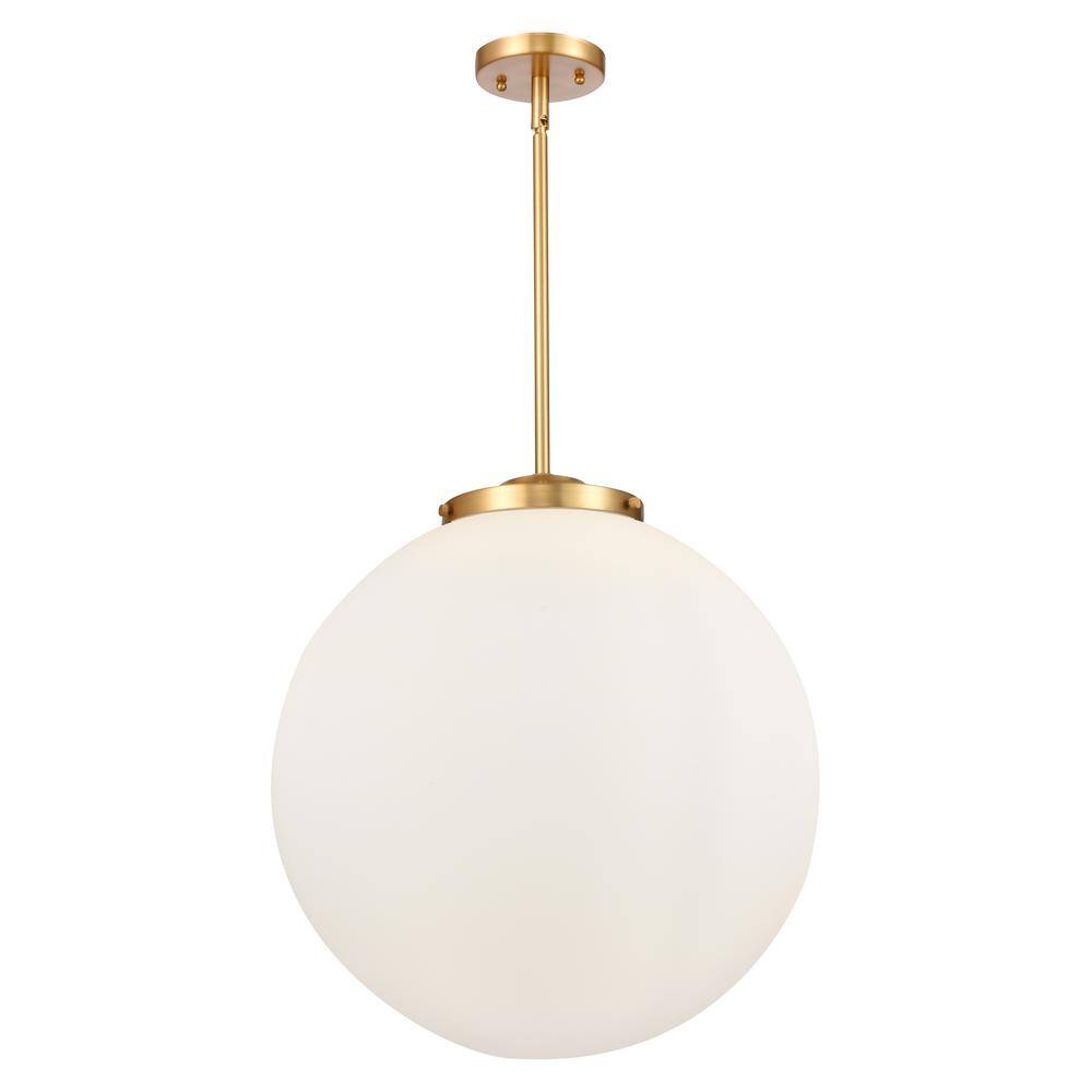 Beacon 60-Watt 3-Light Satin Gold Shaded Mini Pendant Light with Matte White Glass price history on PriceWatchPro