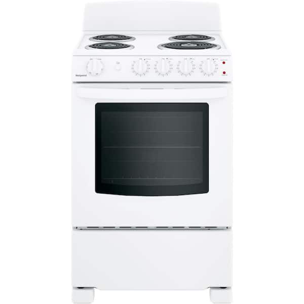 Hotpoint 24 in. 4-Burner Element Free-Standing Electric Range Oven in White