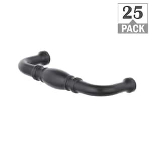 Decorative Bead 3 in. (76 mm) Matte Black Classic Cabinet Pull (25-Pack)