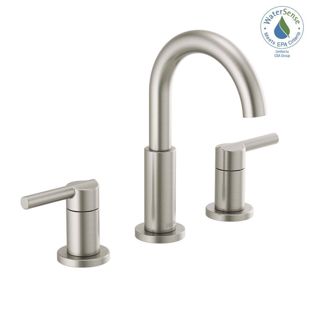 Nicoli Stainless Steel Modern Widespread Bathroom Faucet