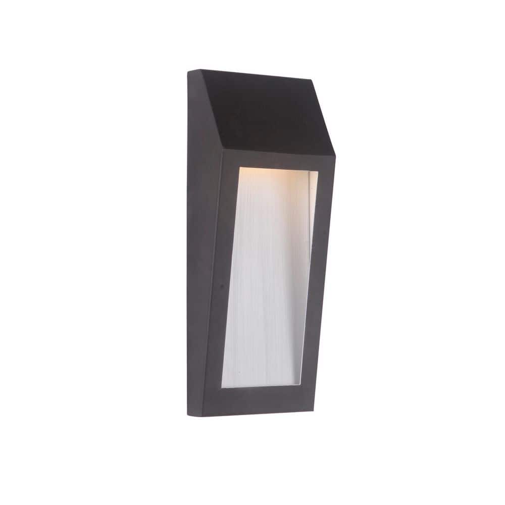 Modern Brushed Aluminum LED Wall Sconce, Dimmable, Oiled Bronze