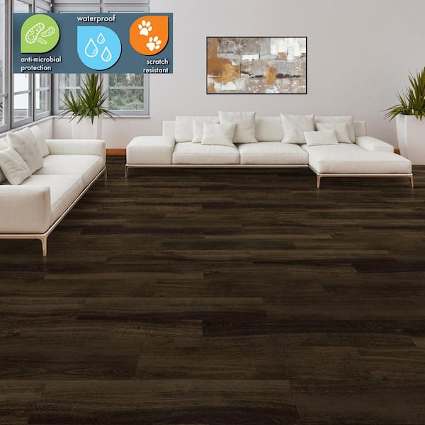 Hudspeth Walnut 22 MIL x 8.7 in. W x 48 in. L Click Lock Waterproof Luxury Vinyl Plank Flooring (20.1 sq. ft./Case)