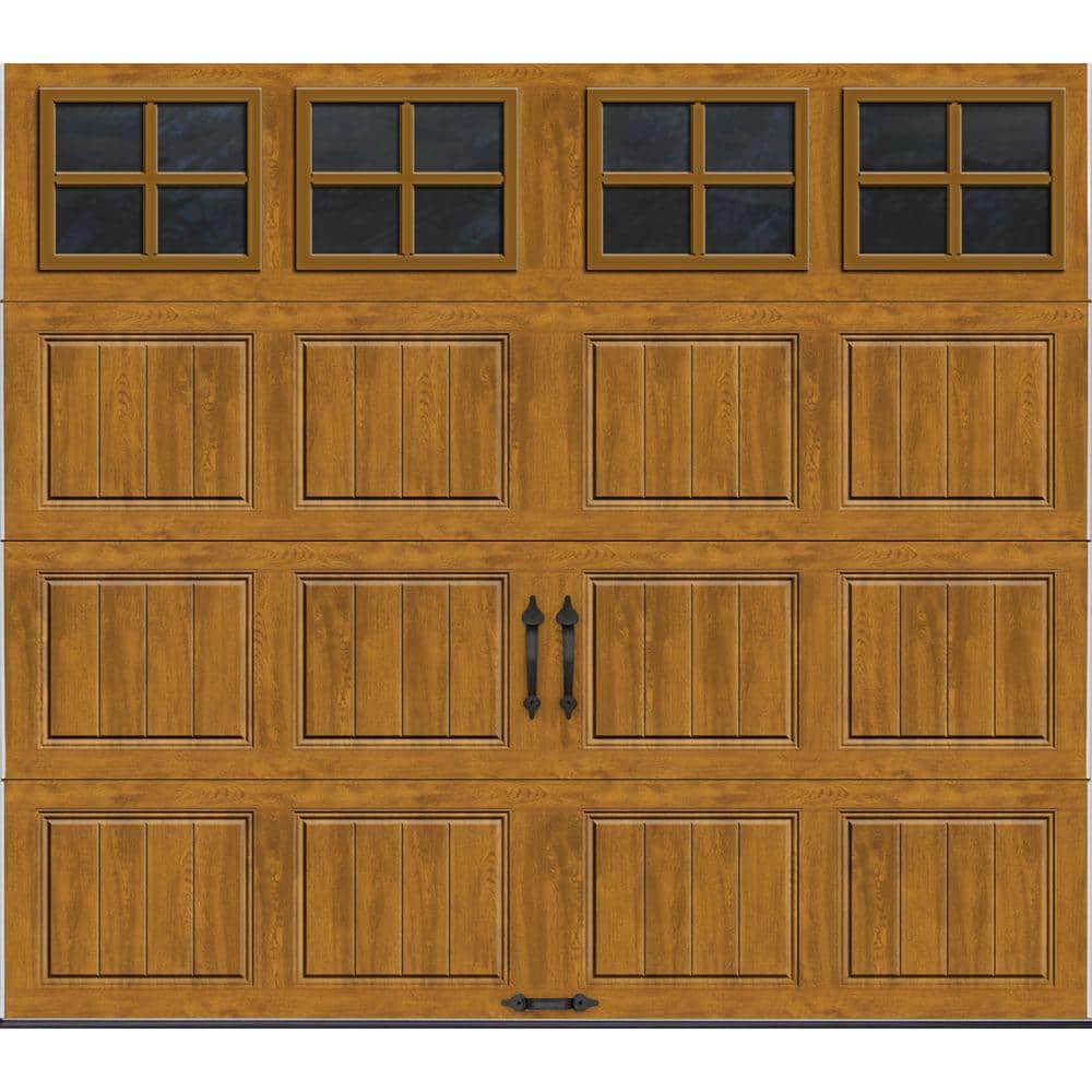 Gallery Steel Short Panel 8 ft x 7 ft Insulated 18.4 R-Value Wood Look Medi