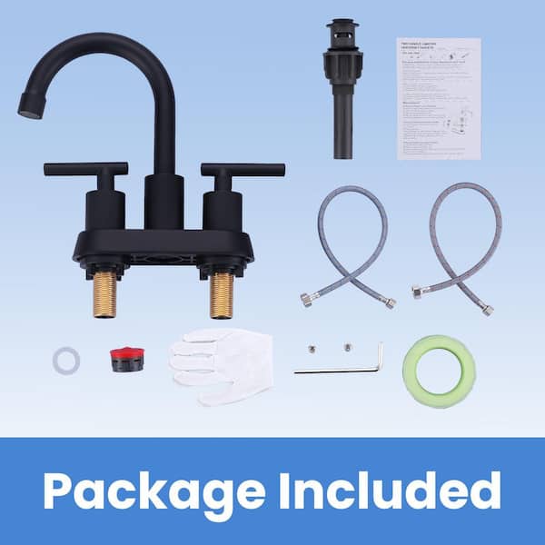 ARCORA 4 in. Centerset Modern Double-Handle Bathroom Sink Faucet