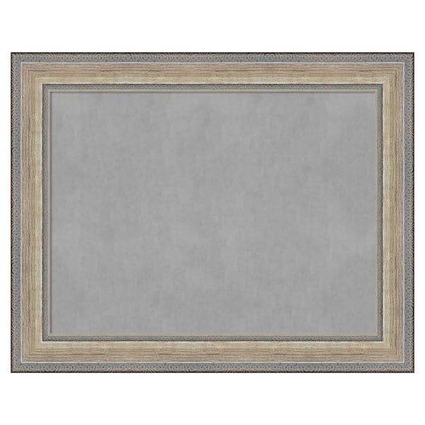 Amanti Art Fleur Silver 29 in. x 23 in Framed Magnetic Board