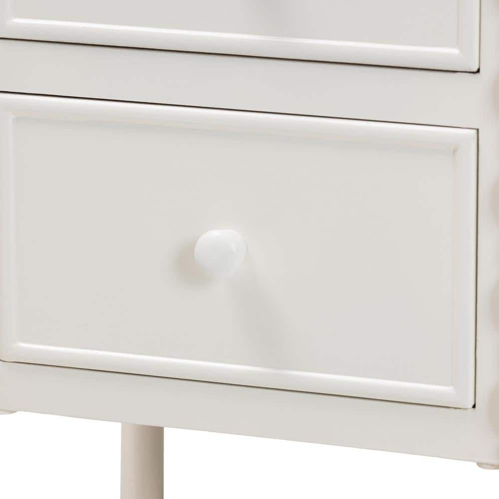 Malinda 17.7 in. Black Rectangle Wood End Table with 2-Drawers - thumbnail 6