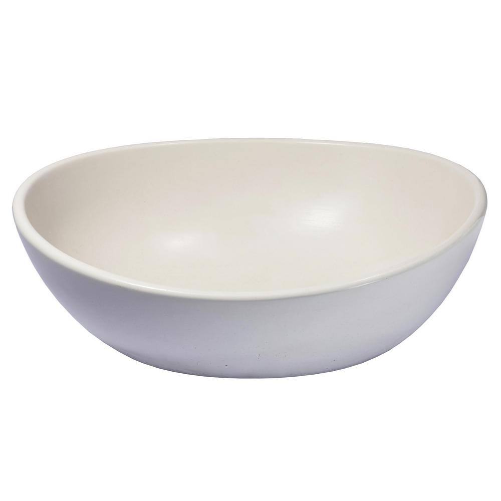 Eden White Ceramic Oval Bathroom Sink
