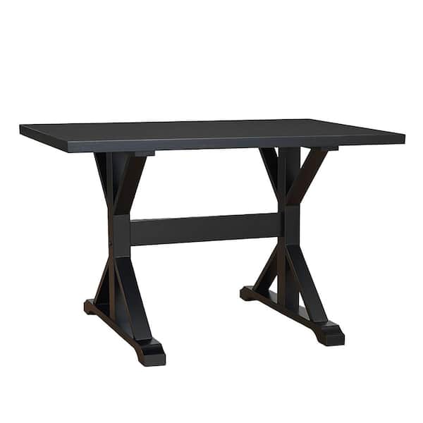 Carolina Living Florence Trestle Table Antique Black