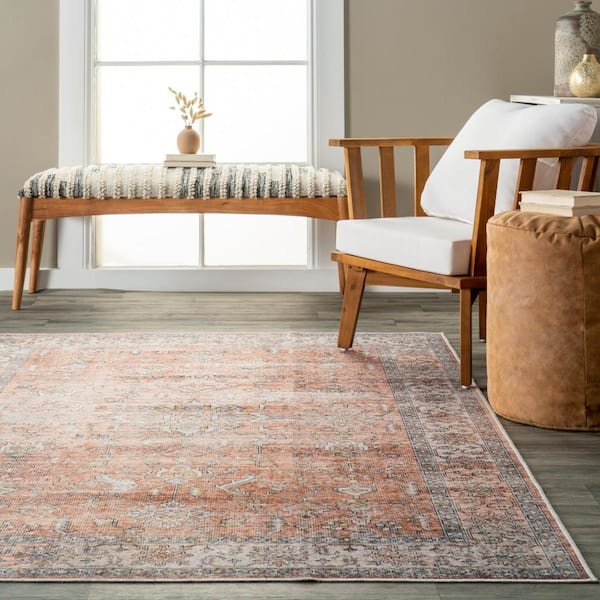 nuLOOM Tarah Faded Diamond Machine Washable Area Rug， 8´ x 10