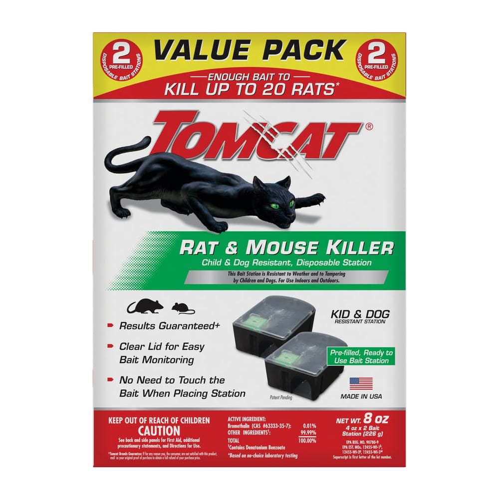 Tomcat Indoor/Outdoor Disposable Rat Killer Bait Station, Child Resistant,  1-pk