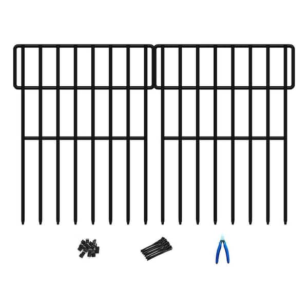 Justincity Animal Barrier Fence 7 in. No Dig Metal Rustproof Dog Rabbit Fencing with Cable Ties Cutting Plier