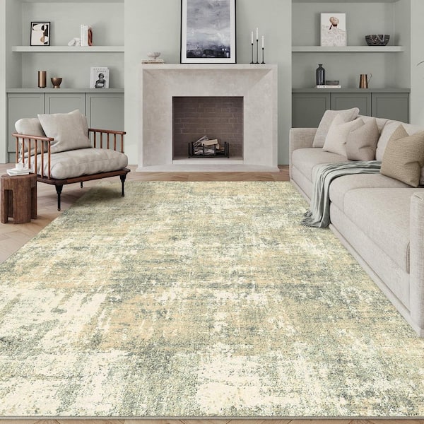Morocco Beige/Gray 8 ft. x 10 ft. Modern Abstract Area Rug