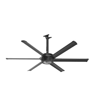 2025 sq. ft. 84 in. Indoor Stealth Black Aluminum Shop Ceiling Fan with Wall Control