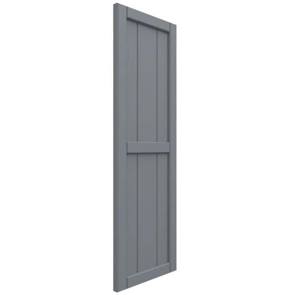 16 1/8 in. W x 45 in. H EnduraCore Composite, 3-Board Framed Board-n-Batten Shutters, Ocean Swell (Pair-No Hardware)