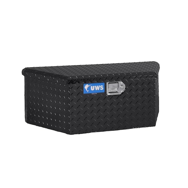 UWS TBV-34-LP-BLK Black 34 Low Profile Trailer Box with Beveled Insulated Lid 