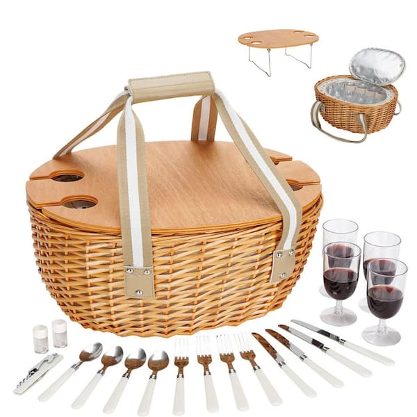 Best Picnic Baskets For 2 With Insulated Cooler And Complete Sets 2025 - View #3
