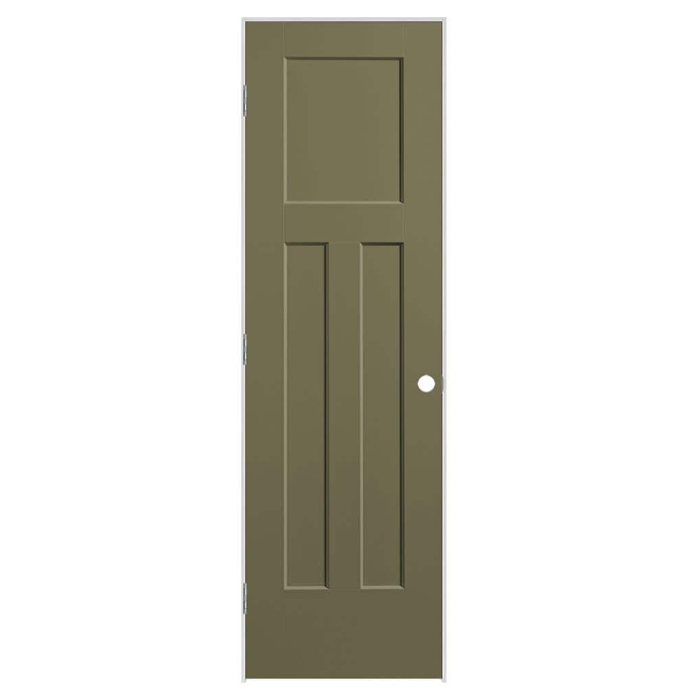 24 in. x 80 in. 3-Panel Winslow Right-Hand Hollow Core Truly Olive Molded Composite Single Prehung Interior Door price history on PriceWatchPro