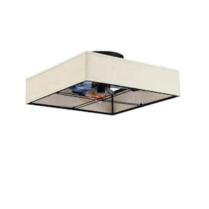 (kh1107) JAZAVA 20 in. Indoor Black 100-240-Volt Low Profile Ceiling Fan