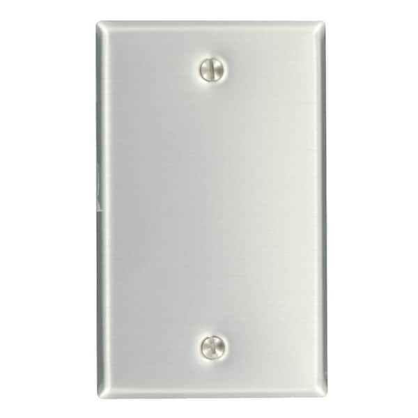 Leviton 1-Gang No Device Blank Wallplate, Standard Size, Aluminum, Box Mount, Aluminum