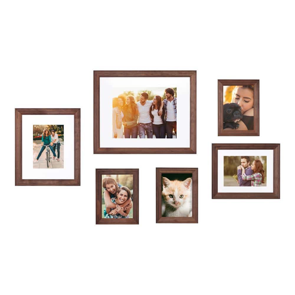 Kate and Laurel Adlynn Wall Picture Frame Set, 14 x 18 matted to 11 x  14, Warm Silver, Set of 3 – kateandlaurel