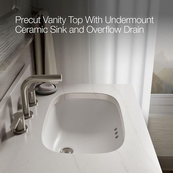 KOHLER Hadron 61 in. Double Sink Freestanding Atmos Grey Bath