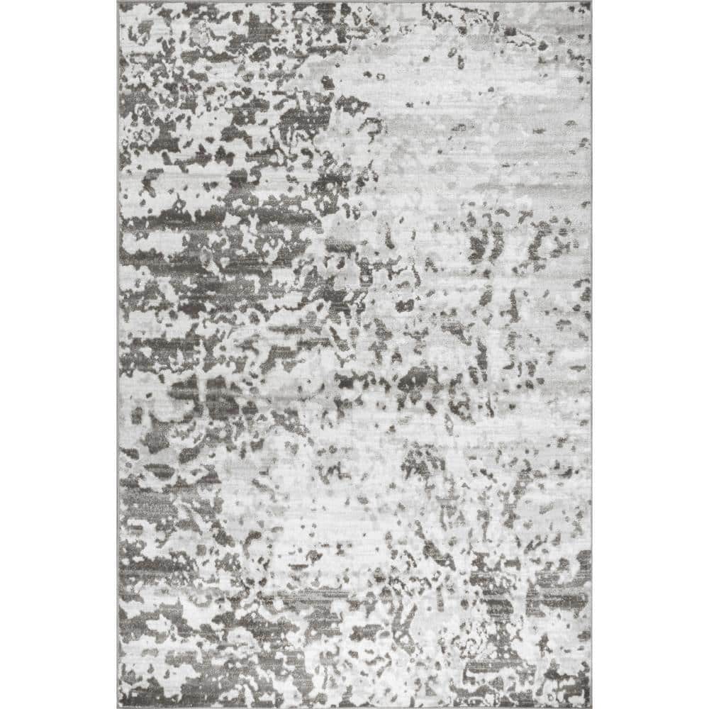 Meaghan Gray Abstract Washable Synthetic Area Rug, 5' x 8'