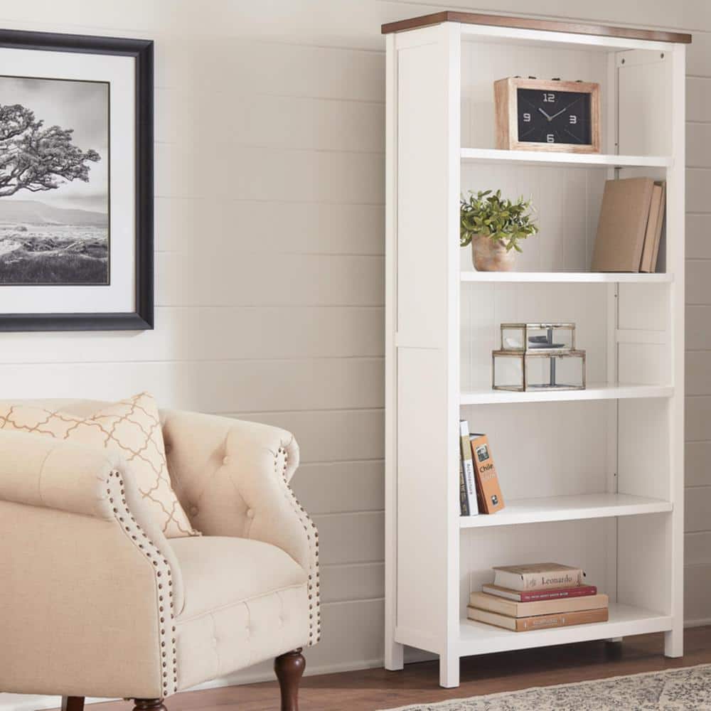 Home Decorators Collection 69 in. Appleton White/Haze Wood 5 Home Decorators Collection 69 in. Appleton White/Haze Wood 5
