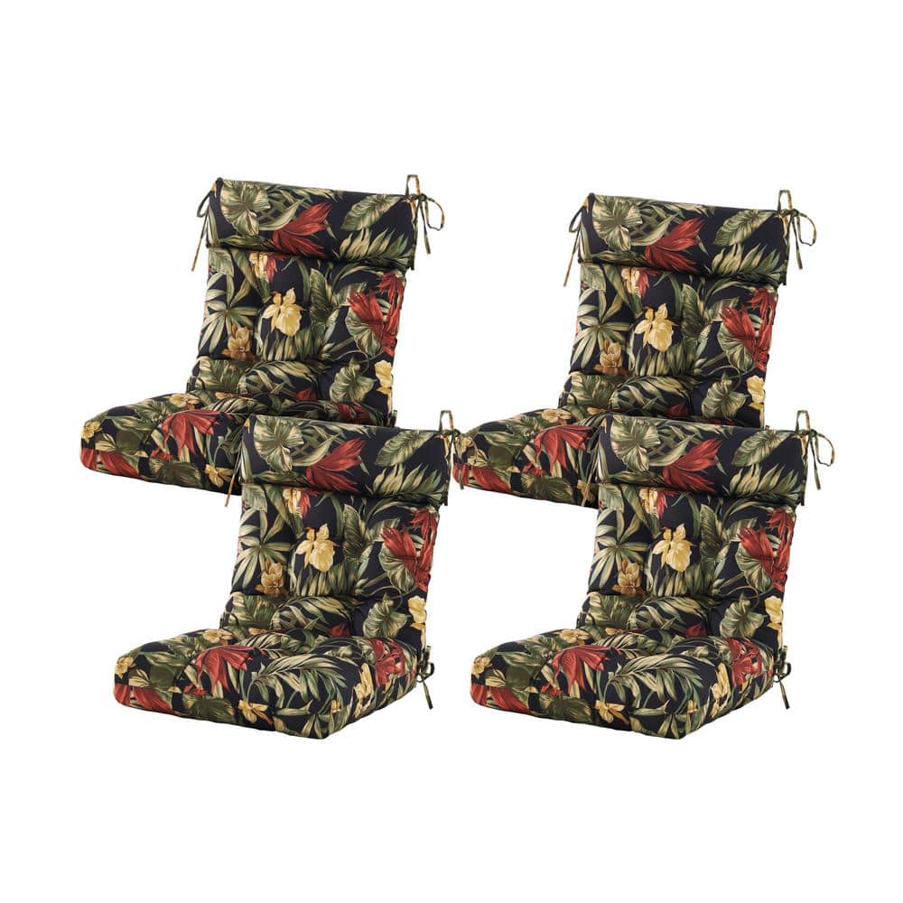 "Seat/Back Outdoor Chair Cushion Patio Cushion Tie Tufted Replacement for Patio Furniture 20 x20 x4"". Black Flower" price history on PriceWatchPro