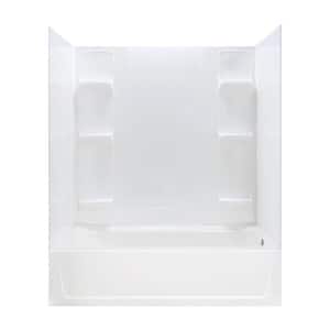 Durawall 60 in. L x 32 in. W x 73.75 in. H Rectangular Tub/ Shower Combo Unit in White with Right-Hand Drain