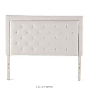 Ella Upholstered Cream Queen Headboard with Diamond Tufting