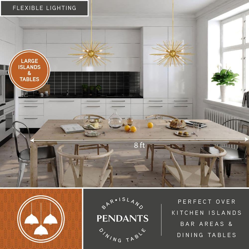 Elegant Gold 28" Glass Pendant Light for Modern Spaces