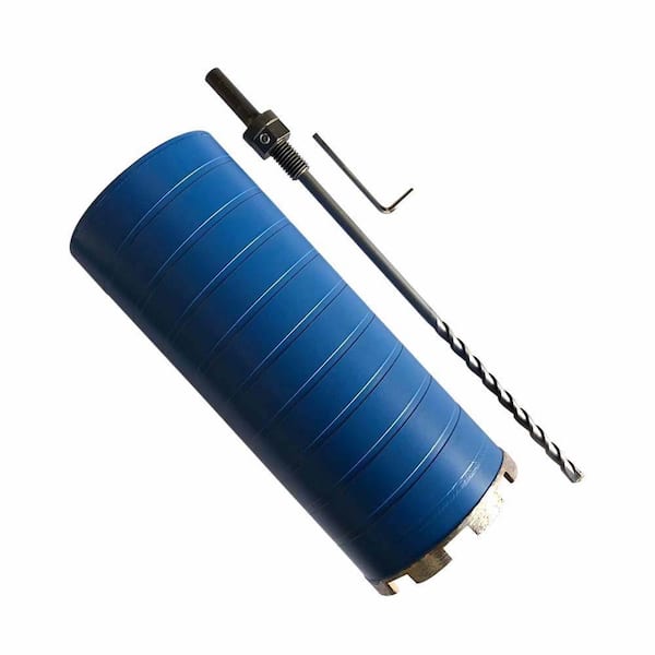 4-1/2 in. Dry Diamond Core Drill Bit for Brick and Block, 9.5 in. Drilling Depth, 1/2 in. Chuck Pilot Bit Adapter