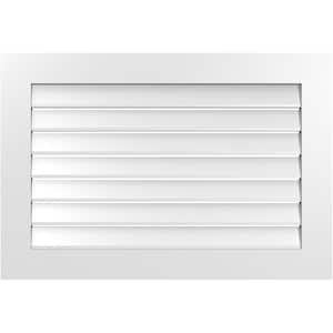 38" x 26" Vertical Surface Mount PVC Gable Vent: Functional with Standard Frame