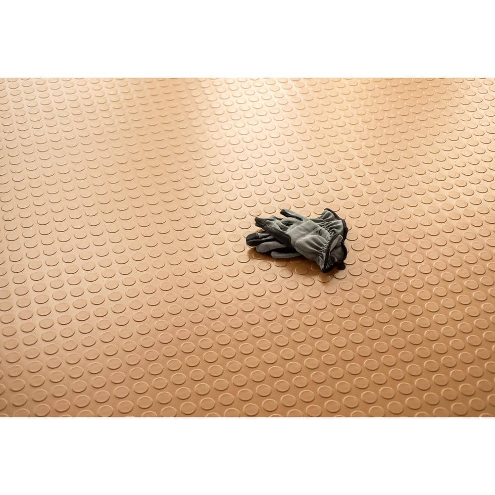 Sandstone 5' x 10' Coin Pattern Vinyl Garage Flooring