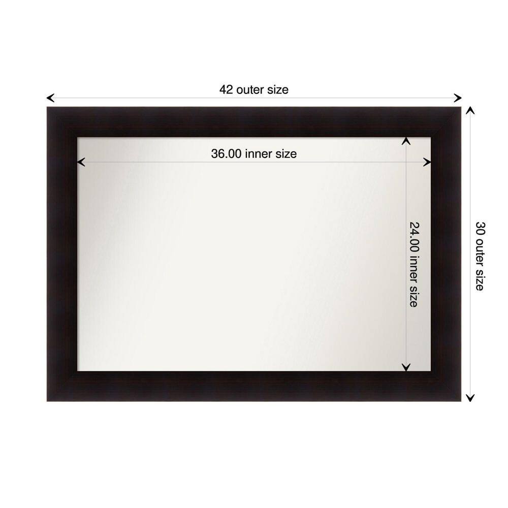 Espresso Wood Framed Full Length Bathroom Vanity Mirror