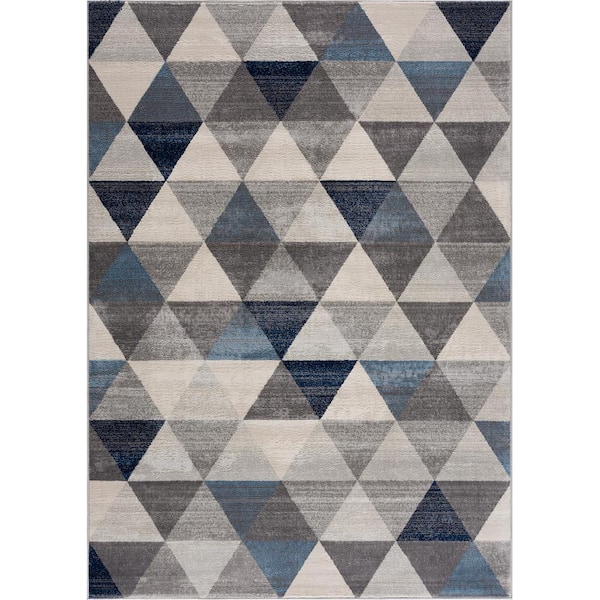 Havana Collection - Modern Runner Rug (2x6 feet)- 2'3" x 6', Navy Blue