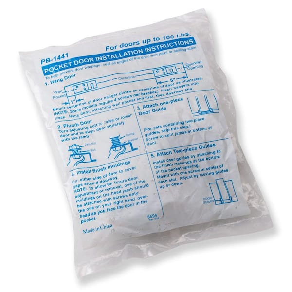 Masonite Replacement Hardware Parts Bag for Interior Pocket Doors