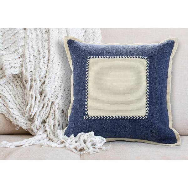 navy blue decorative pillows