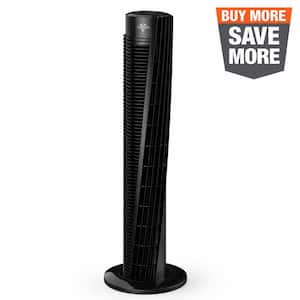 OSC73 37 in. 3 Fan Speeds Tower Fan 37 in. in Black with Remote Control, Oscillation, and Timer