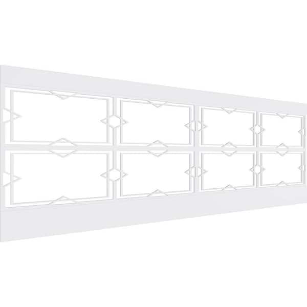 Ekena Millwork 40 in. H x 94-1/2 in. W 21.04 sq. ft. Fleming PVC Wainscot Paneling Kit