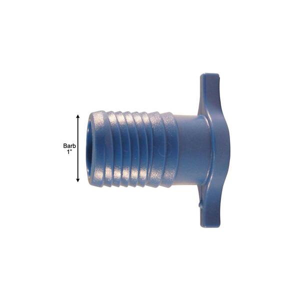 Apollo 1 in. Barb Insert Blue Twister Polypropylene Plug Fitting ABTP1 -  The Home Depot