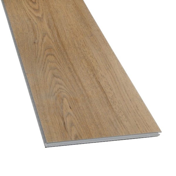 DuraDecor Liz Marie's Cliffside Tan 20 MIL x 7 in. W x 48 in. L Click Lock Waterproof Lux Vinyl Plank Flooring (23.2 sqft/case)