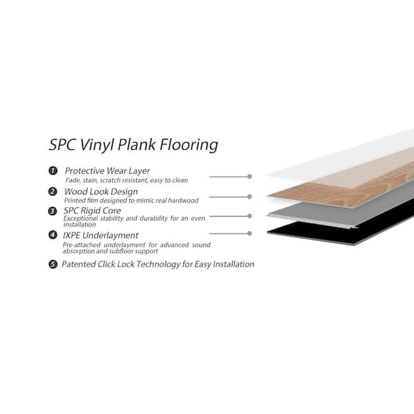 6507 Sandcastle Oak 7x60 20MIL 6MM SPC Waterproof Vinyl Plank