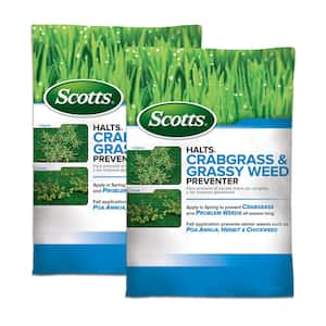 Halts 10.06 lbs. 5,000 sq. ft. Crabgrass & Grassy Weed Preventer for Lawns (2-Pack)