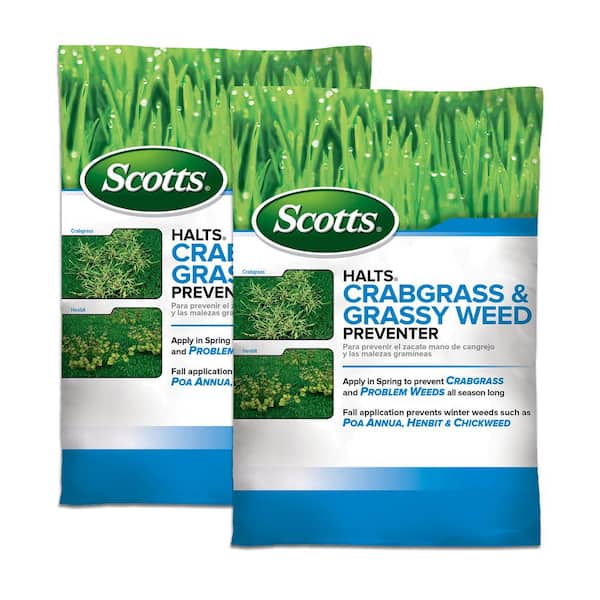 Scotts Halts 10.06 lbs. 5,000 sq. ft. Crabgrass & Grassy Weed Preventer for Lawns (2-Pack)