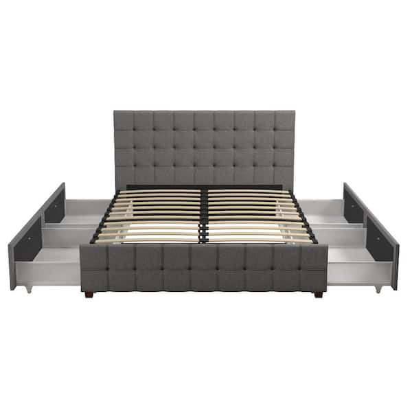 Elizabeth upholstered deals storage platform bed